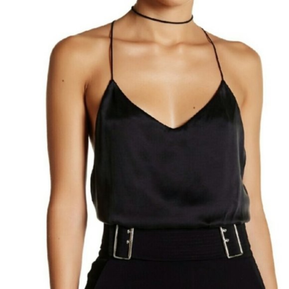 Kendall +Kylie Black V-Neck Tank Top - Picture 1 of 5